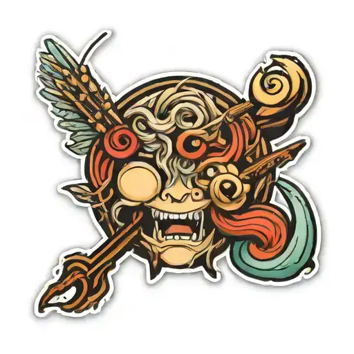 Noodle Sleeves Sticker tattoo design idea