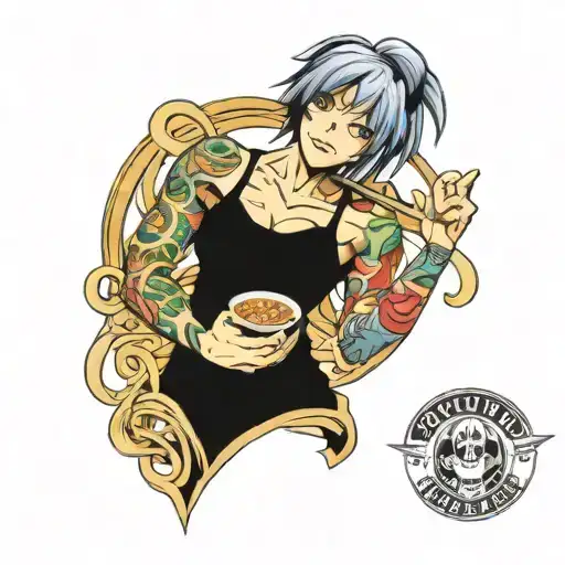 Noodle sleeves tattoo design idea