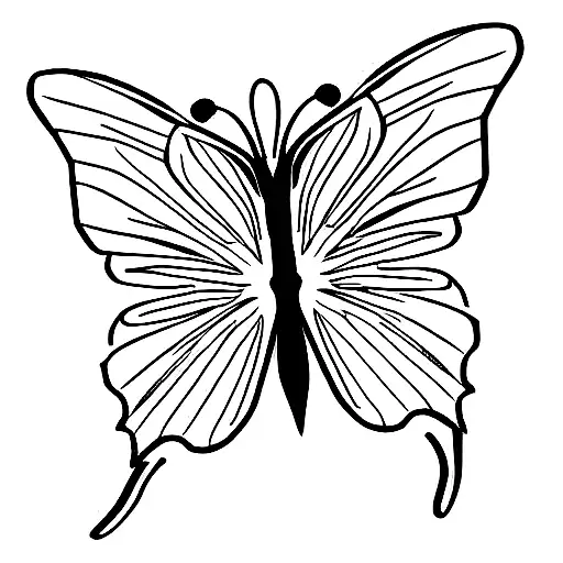horse with butterflys tattoo design idea