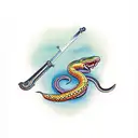 sword with snake tattoo design idea