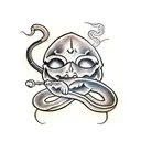 sword with snake tattoo design idea