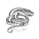 sword with snake around  tattoo design idea