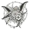 boho, hippie, punk rock inspired tattoo idea tattoo design idea