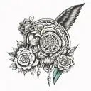 boho, hippie, punk rock inspired tattoo idea tattoo design idea