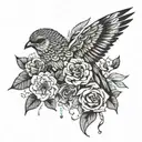 boho, hippie, punk rock inspired tattoo idea tattoo design idea