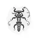 scorpion holding an aquarium tattoo design idea