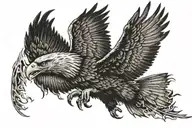 eagle flying tattoo design idea