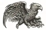 eagle flying tattoo design idea