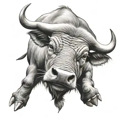 water buffalo  tattoo design idea
