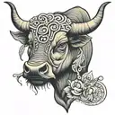 water buffalo  tattoo design idea
