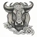 water buffalo  tattoo design idea