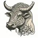 water buffalo  tattoo design idea
