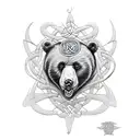 Celtic goddes, bear tattoo design idea