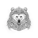 Celtic goddes, bear tattoo design idea