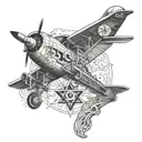 jewish aviation themed tattoo tattoo design idea