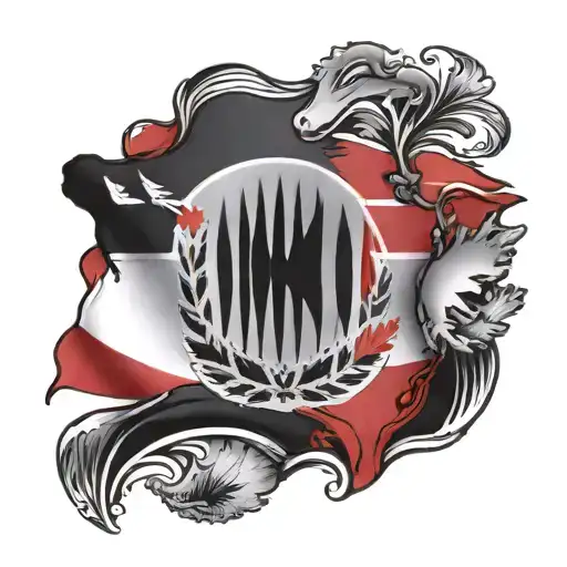 Kenya and Canada flag tattoo design idea