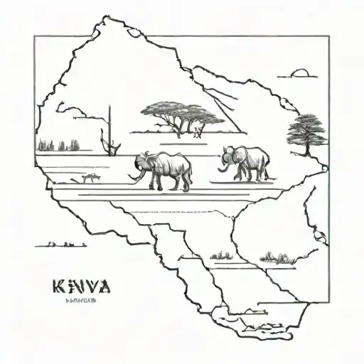 trip to kenya and canada tattoo design idea