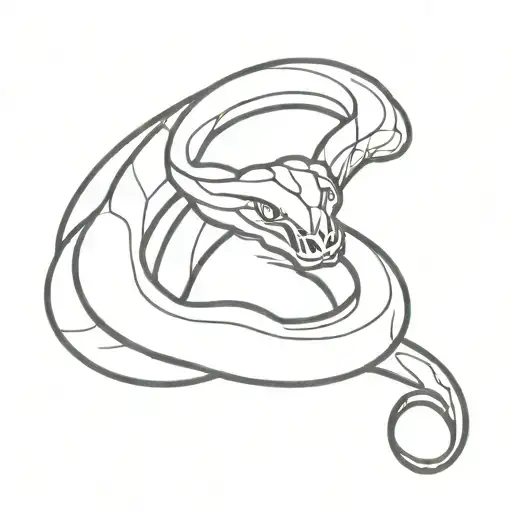 viper snake tattoo design idea
