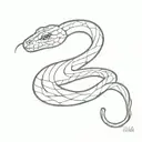 viper snake tattoo design idea