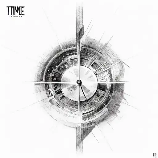 The present does not exist in time, it is a point of contact between the past and the future tattoo design idea