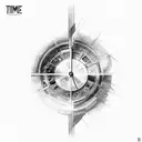 The present does not exist in time, it is a point of contact between the past and the future tattoo design idea