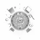 The present does not exist in time, it is a point of contact between the past and the future tattoo design idea