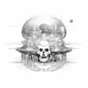 The present does not exist in time, it is a point of contact between the past and the future tattoo design idea