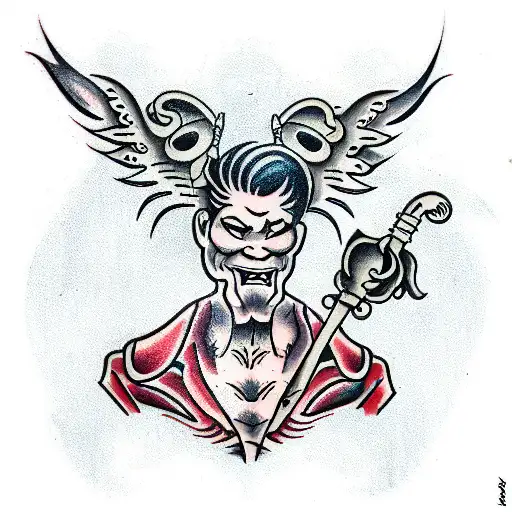 sexy demon tattoo design idea