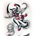 sexy demon tattoo design idea