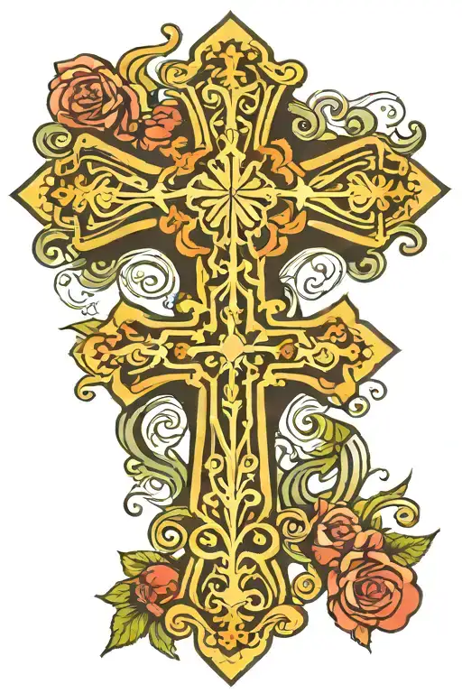 orthodox cross   tattoo design idea