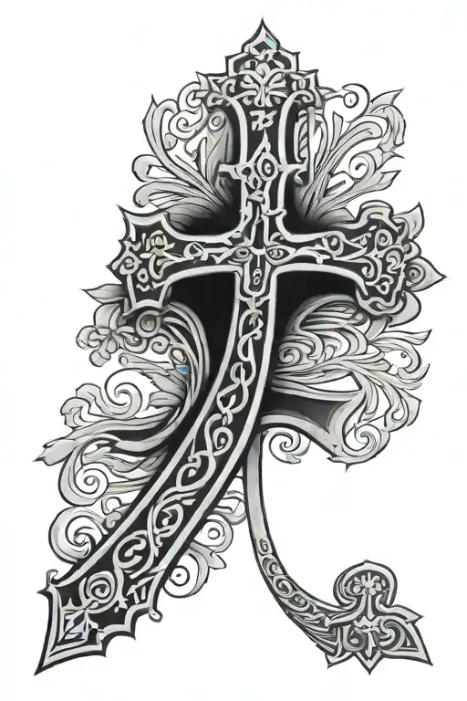 orthodox cross   tattoo design idea