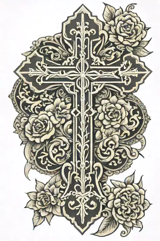 orthodox cross   tattoo design idea