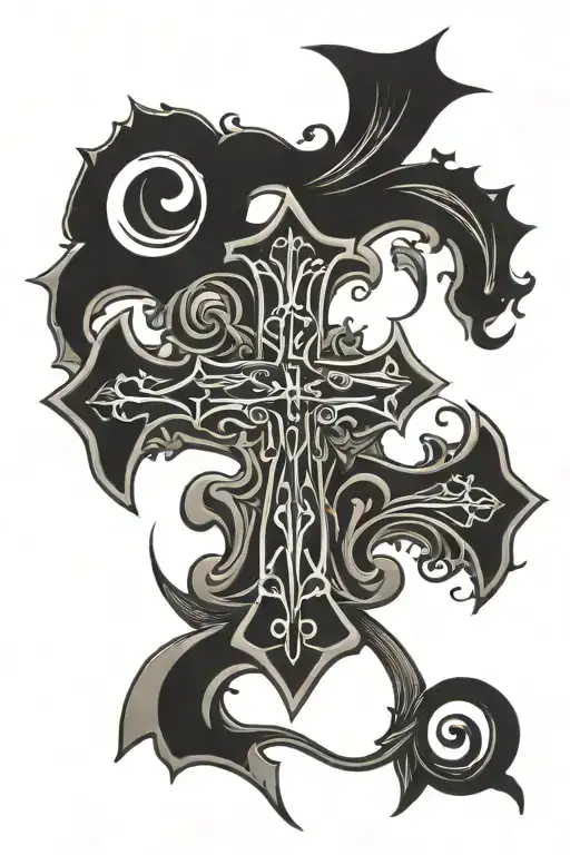 orthodox cross   tattoo design idea