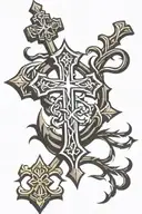 orthodox cross   tattoo design idea