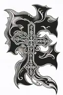 orthodox cross   tattoo design idea