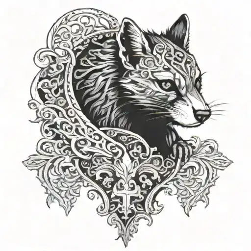 warrior marten tattoo design idea