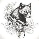 warrior marten tattoo design idea