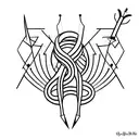 bow and arrow  tattoo design idea