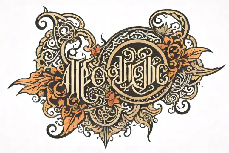 Arabic word   tattoo design idea