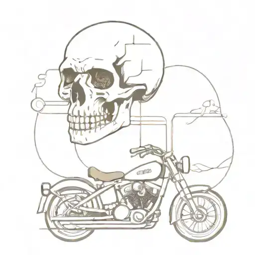 pharmacy skull bike giutar camera tattoo design idea