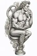 Aquarius with jug tattoo design idea