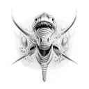 tiburón blanco tattoo design idea