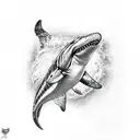 tiburón blanco tattoo design idea