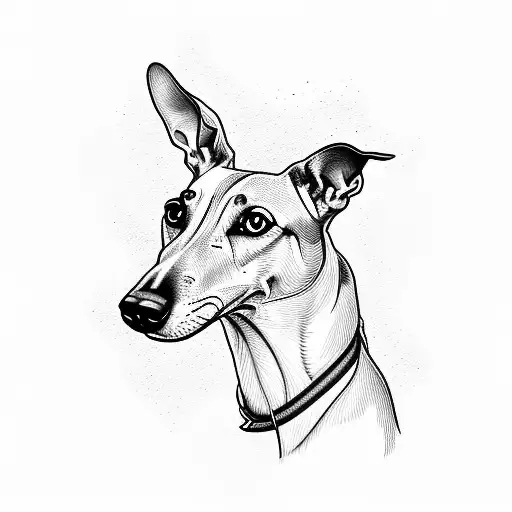 greyhound dog  corpsman usn whippet star  tattoo design idea