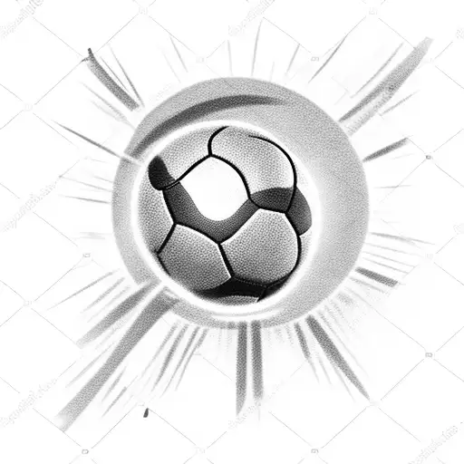 football fan in darkness with moon giving the light tattoo design idea