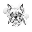 boston Terrier, ganzer Körper tattoo design idea