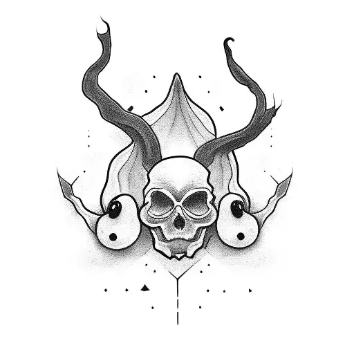 cool ghost tattoo design idea