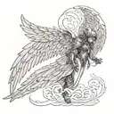 dark angel tattoo design idea