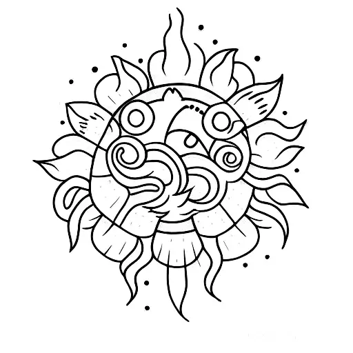 Sunshine minimal tattoo design idea
