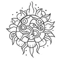 Sunshine minimal tattoo design idea